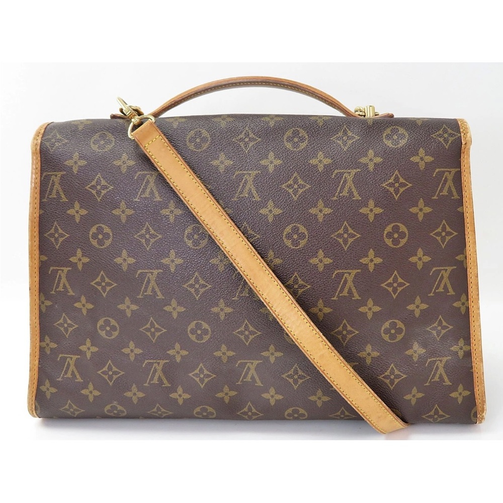 Louis Vuitton Monogram Tan and Brown Briefcase - Picture 3 of 16